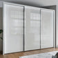 Monaco 3000 Sliding 3 Door White Glass Wardrobe
