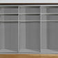 Monaco 3000 Sliding 3 Door White Glass Wardrobe 