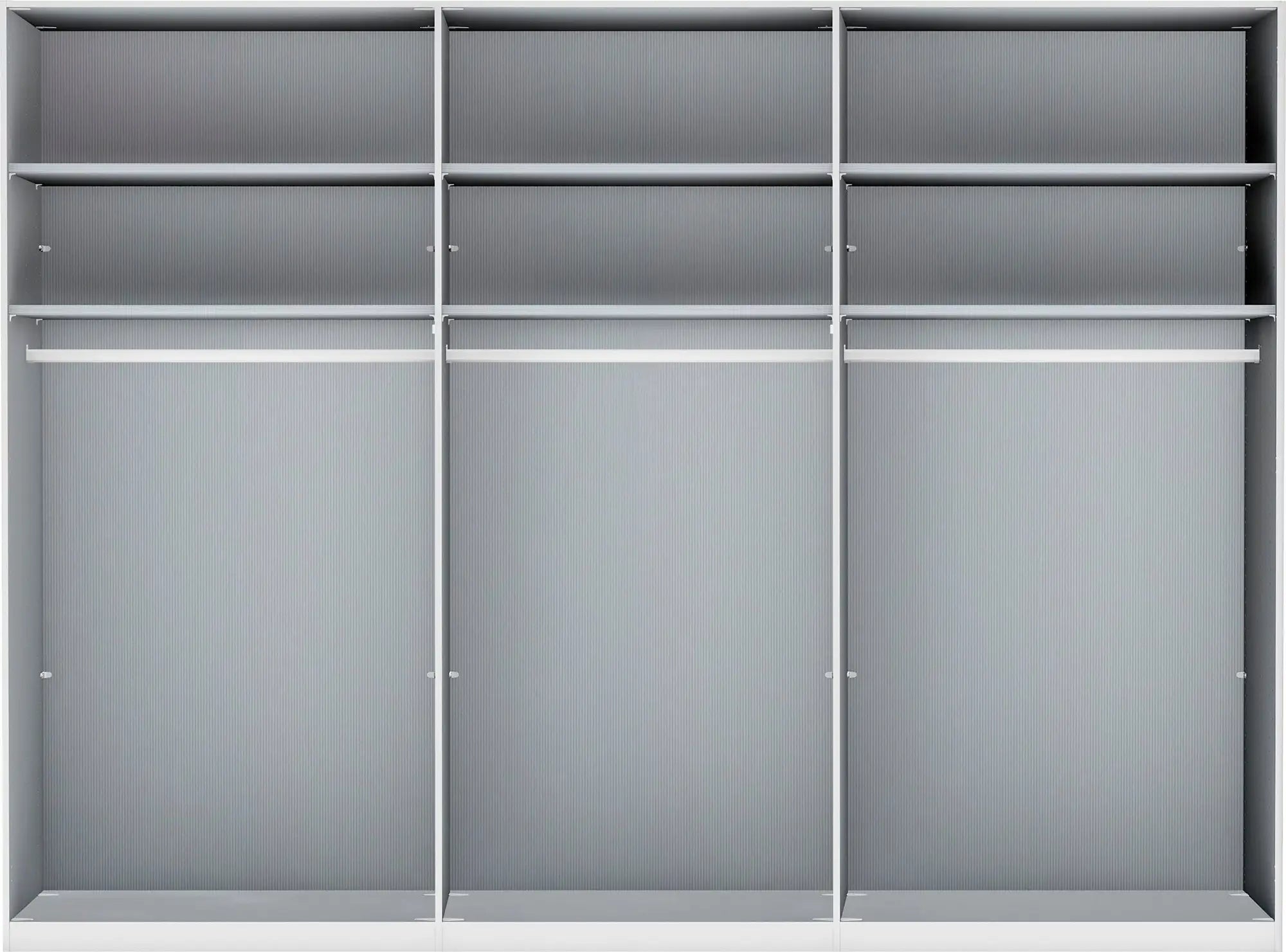 Monaco 3000 Bianco Oak Large Sliding Door Wardrobe with Mirror 
