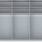 Monaco 3000 Champagne Decor Large Sliding Door Wardrobe with Mirror 