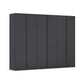 Novus 6 Door Decor Hinged Wardrobe in Graphite- 271cm