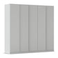 Novus 5 Door Decor Hinged Wardrobe in Silk Grey - 226cm 