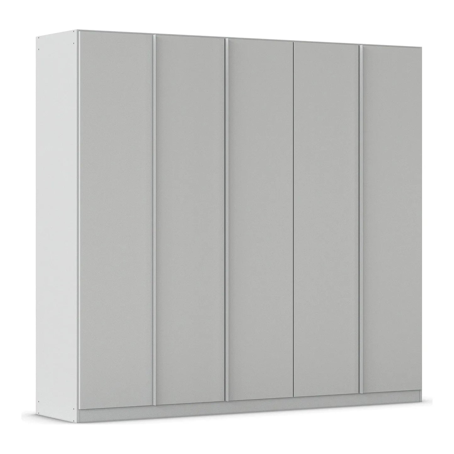 Novus 5 Door Decor Hinged Wardrobe in Silk Grey - 226cm 