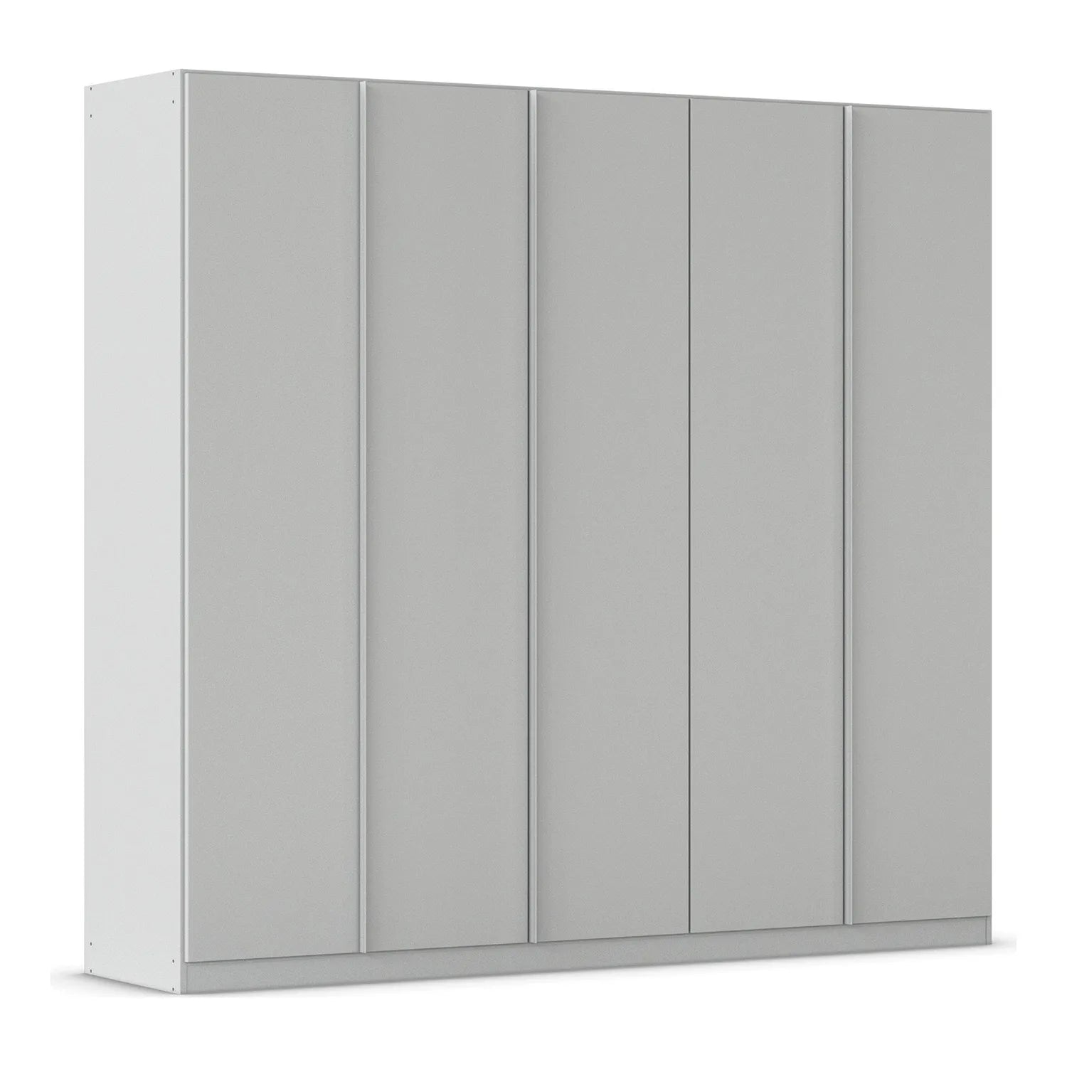 Novus 5 Door Decor Hinged Wardrobe in Silk Grey - 226cm 
