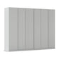 Novus 6 Door Decor Hinged Wardrobe in Silk Grey- 271cm