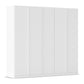 Novus 5 Door Decor Hinged Wardrobe in White- 226cm