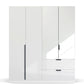 Mulheim 4 Door White Glass Wardrobe with Drawers and Mirror - Pendle Village Furniture