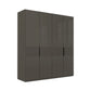 Close up Wiemann Newlin Havana Glass Hinged door Wardrobe 