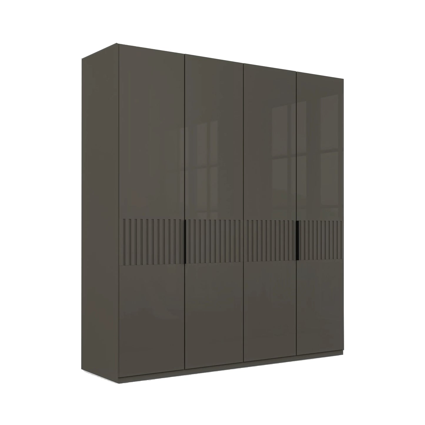 Close up Wiemann Newlin Havana Glass Hinged door Wardrobe 