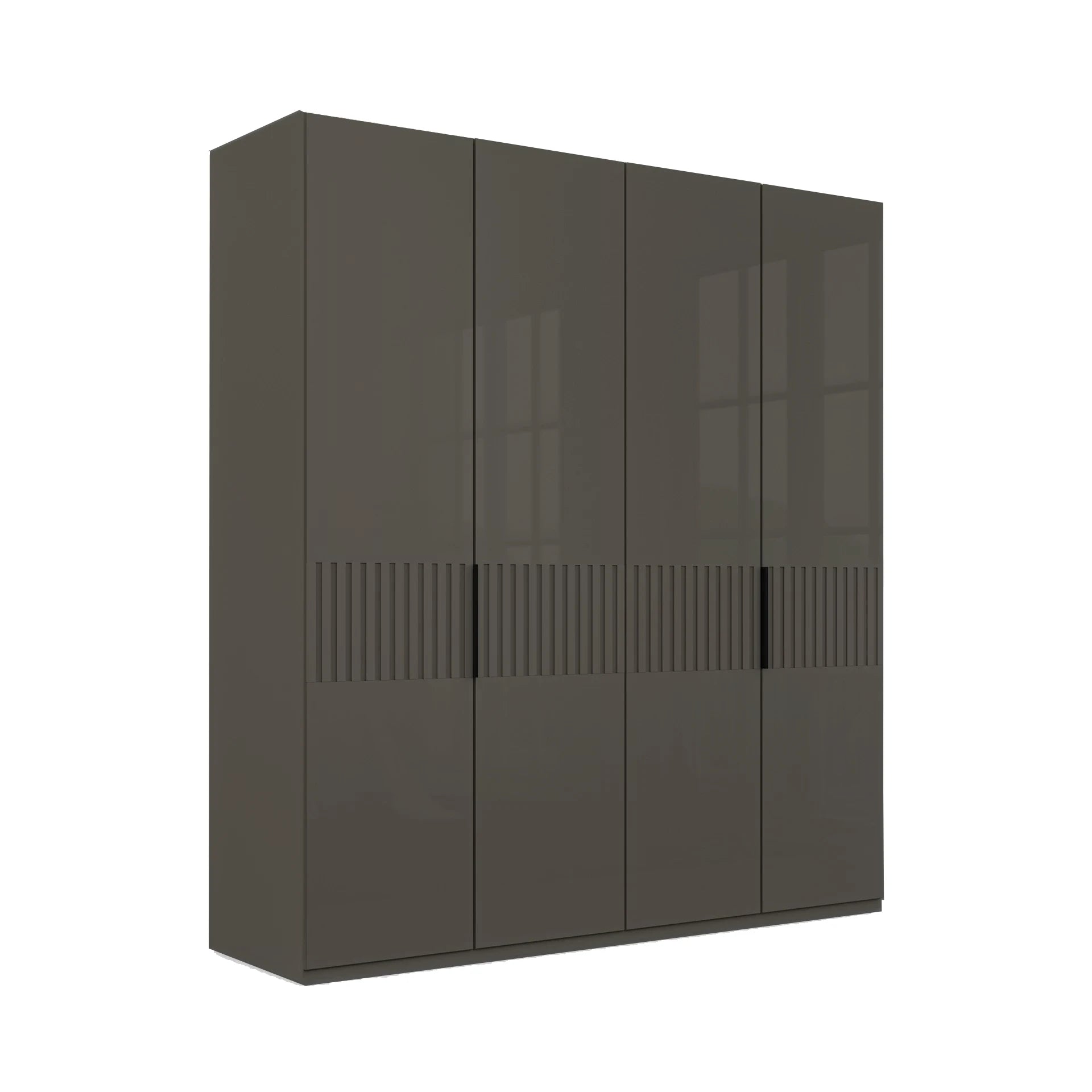 Close up Wiemann Newlin Havana Glass Hinged door Wardrobe 