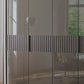 Close up Decking style Wiemann Newlin Havana Glass Hinged door Wardrobe 