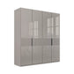 Decking style Wiemann Newlin Pebble Grey Glass Hinged door Wardrobe 