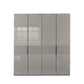 Decking style Wiemann Newlin Pebble Grey Glass Hinged 4 door Wardrobe 200cm