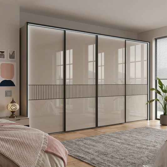 Wiemann Newlin 4 Doors Sliding Wardrobe