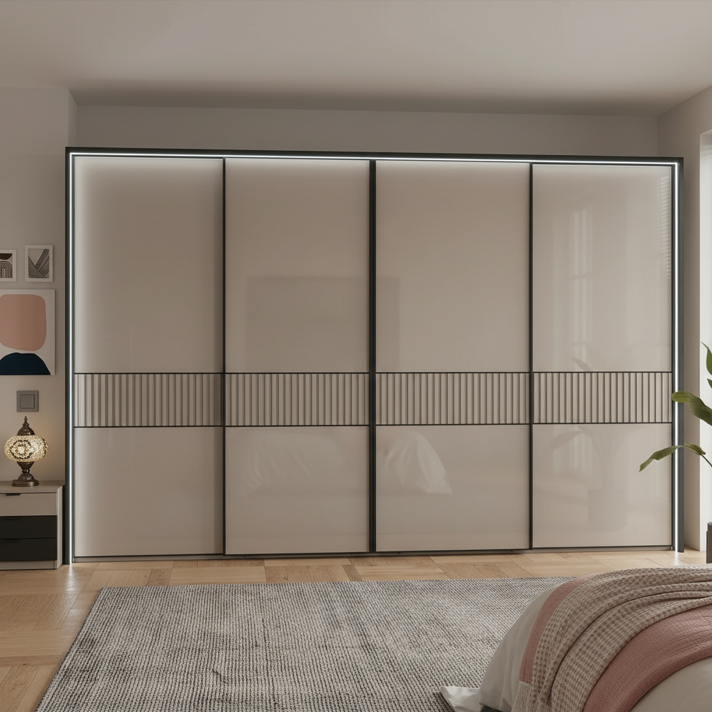 Wiemann Newlin 4 Doors Sliding Wardrobe