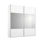 Rauch Nimbus White & Grey Mirror Sliding Door Wardrobe
