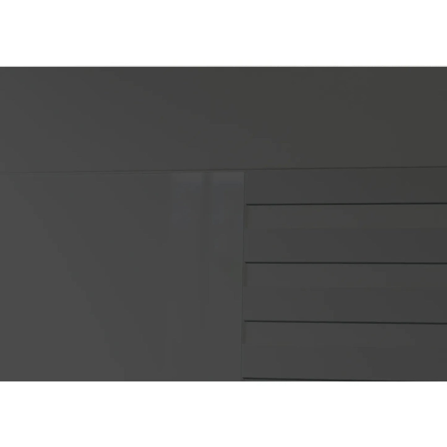 Novaro Graphite & Basalt Glass Sliding Door Wardrobe - Panel Closeup view