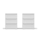Rauch Novus 3 Drawer Beside Table in White - Front View