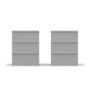 Rauch Novus 3 Drawer Beside Table in Silk Grey - Front View