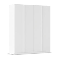 Novus 4 Door Decor Hinged Wardrobe in White - 181cm