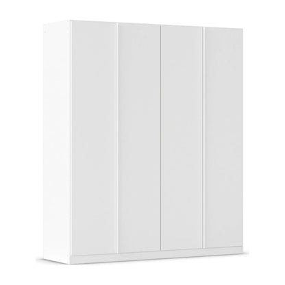 Novus 4 Door Decor Hinged Wardrobe in White - 181cm