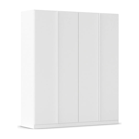 Novus 4 Door Decor Hinged Wardrobe in White - 181cm