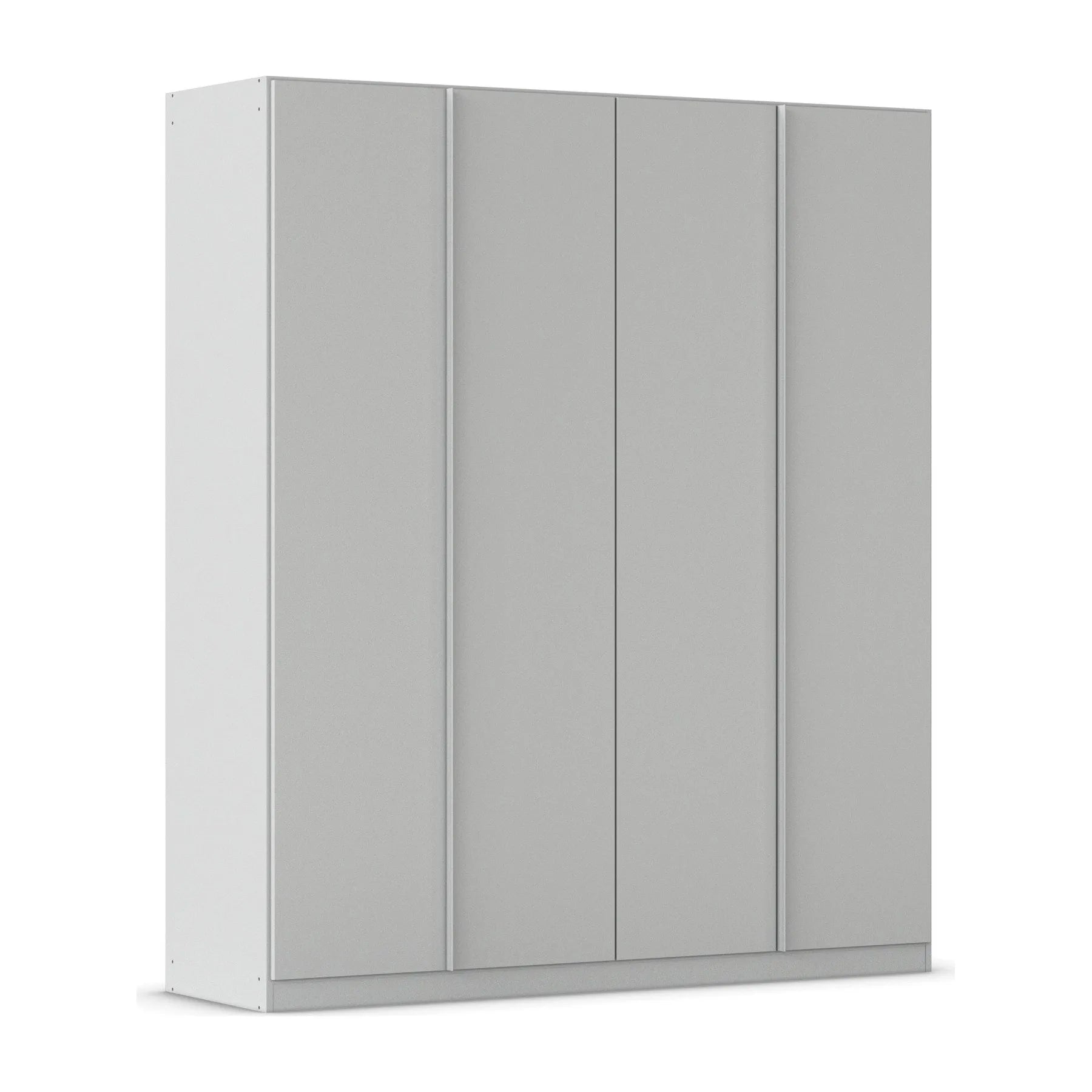 Novus 4 Door Decor Hinged Wardrobe in Silk Grey - 181cm