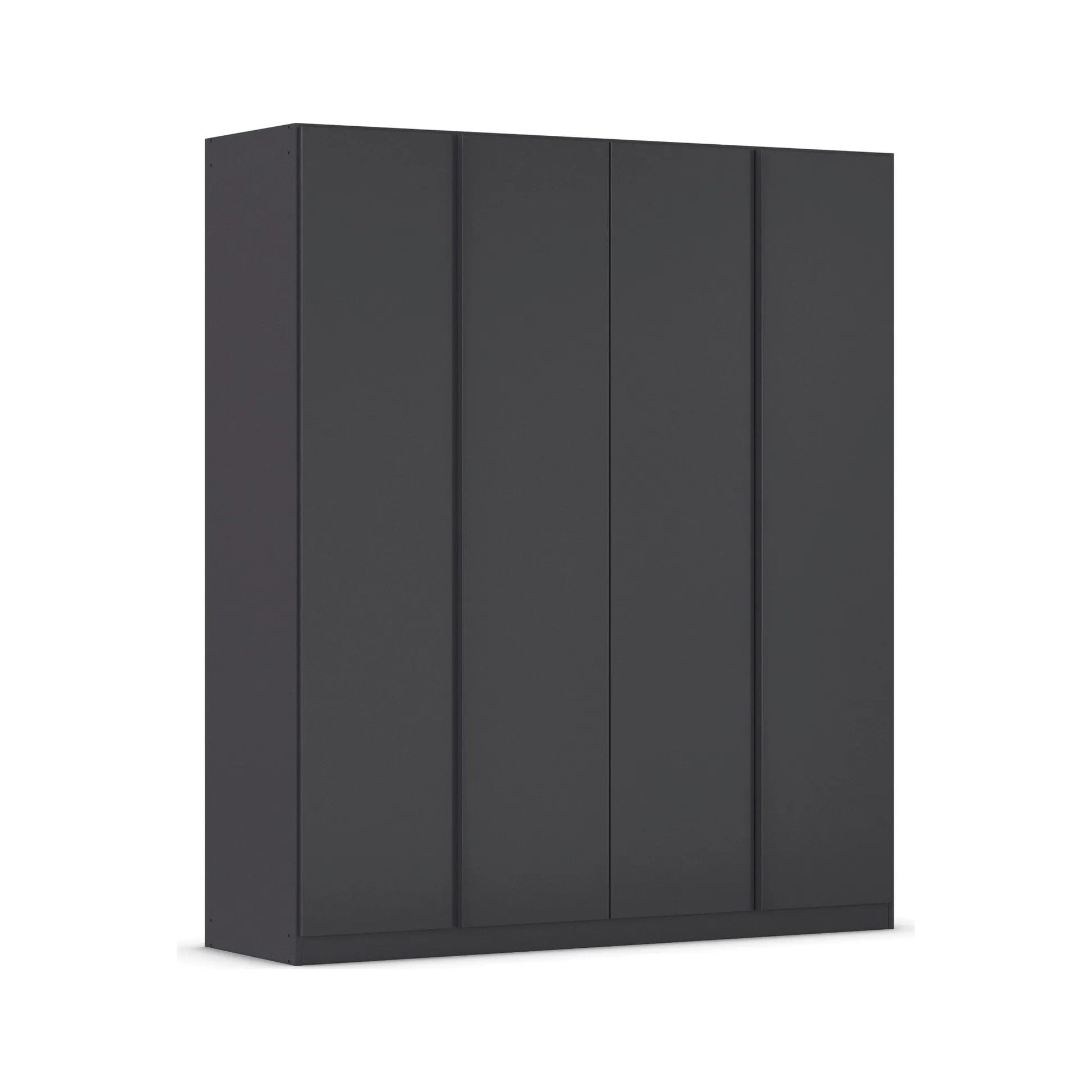 Novus 4 Door Decor Hinged Wardrobe in Graphite - 181cm