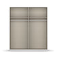 Novus 4 Door Glass Hinged Wardrobe - 181cm - Standard interior View