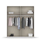 Novus 4 Door Glass Hinged Wardrobe - 181cm - Standard interior View Styled in a Living Room