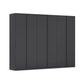 Novus 6 Door Decor Hinged Wardrobe in Graphite- 271cm