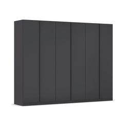 Novus 6 Door Decor Hinged Wardrobe in Graphite- 271cm