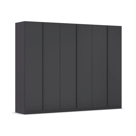 Novus 6 Door Decor Hinged Wardrobe in Graphite- 271cm