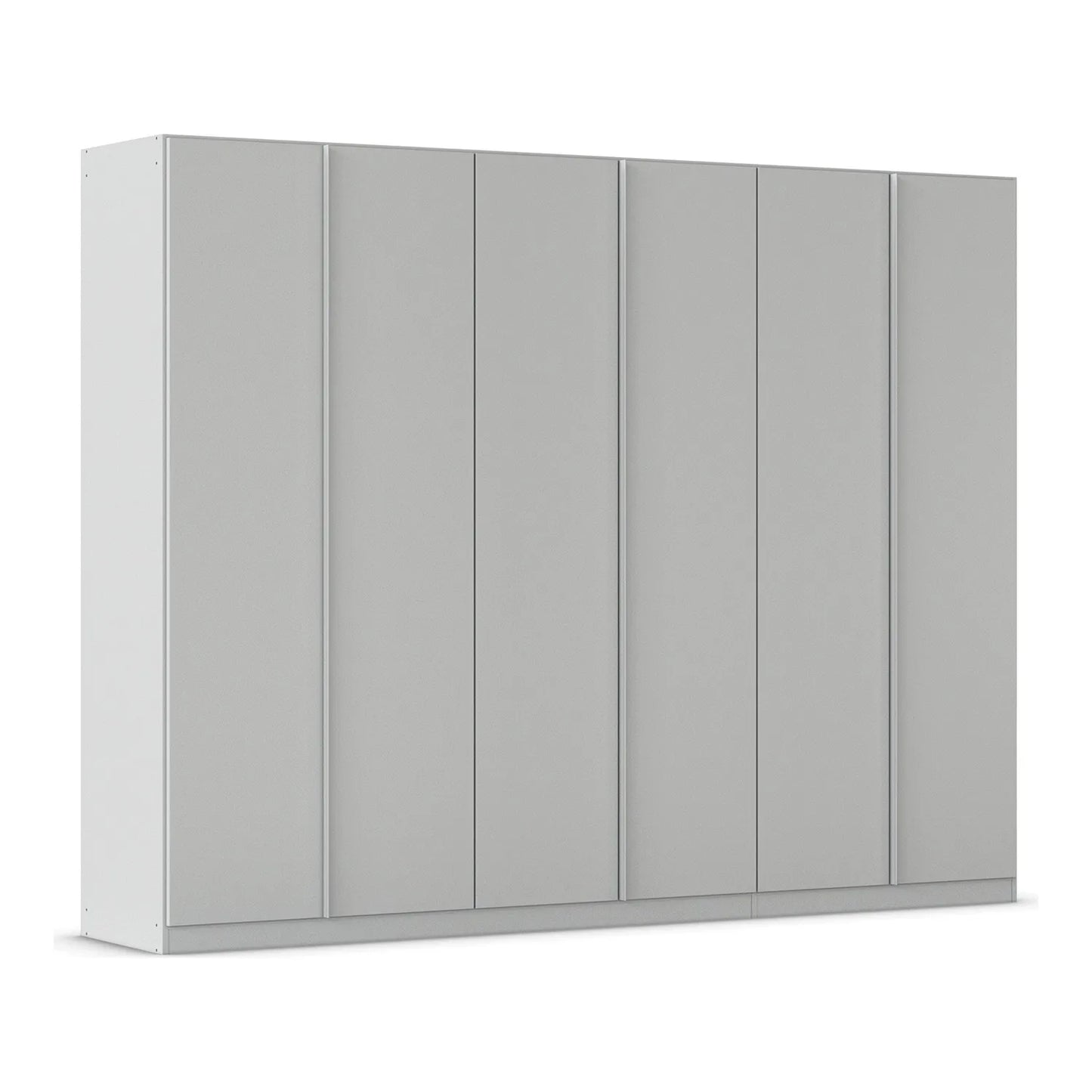Novus 6 Door Decor Hinged Wardrobe in Silk Grey- 271cm