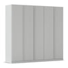 Rauch Novus 5 Door Decor Hinged Wardrobe in Silk Grey - 226cm 