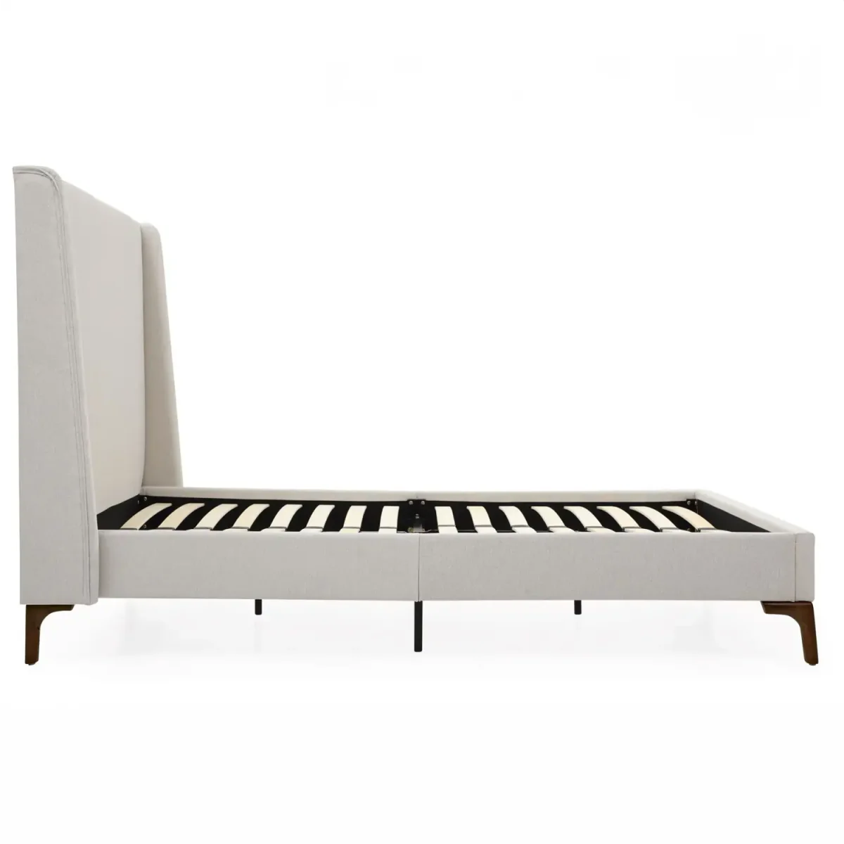 Opulent - Upholstered Bed with Walnut Legs - Pendle Village Furniture