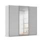 Rauch Zendaya 3 Door Sliding Wardrobe in Silk Grey with mirror