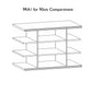 Shelf Commitment For Rauch Wardrobes - Orange - Dimensions