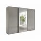 Wiemann Phoenix Pebble Grey 3 Door Sliding Wardrobe in Glass