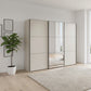 Wiemann Phoenix Champagne 3 Door Sliding Wardrobe in Glass with Mirror