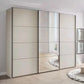 Wiemann Phoenix Champagne 3 Door Sliding Wardrobe in Matte with mirror