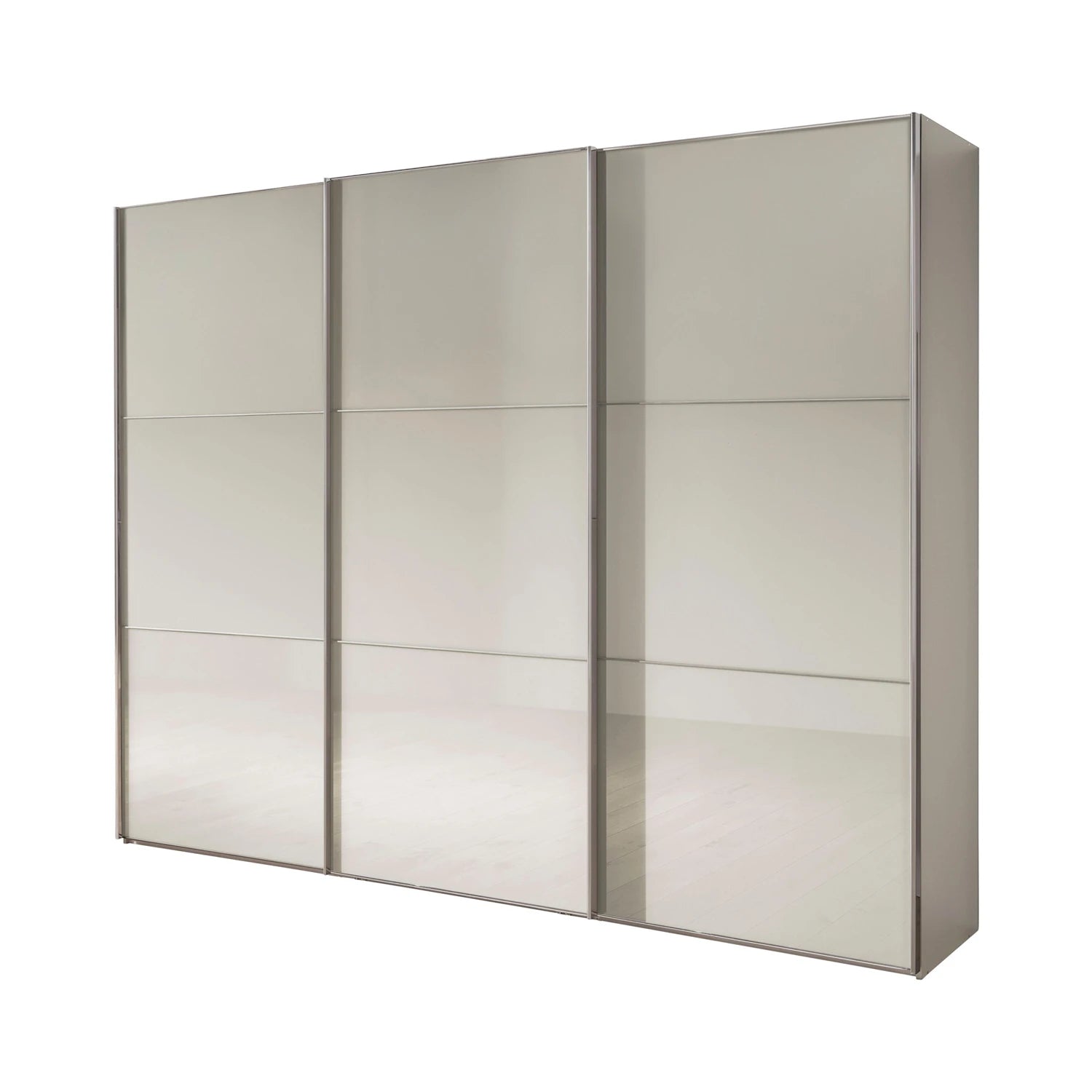 Wiemann Phoenix Champagne 3 Door Sliding Wardrobe in Glass