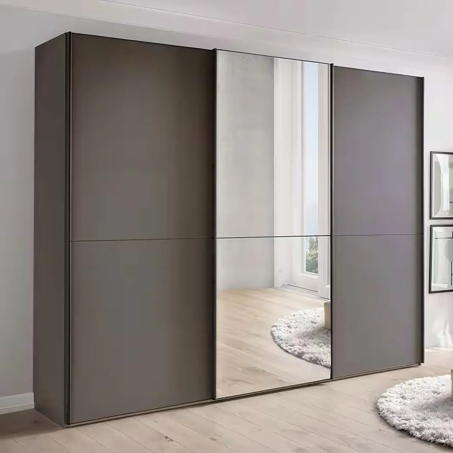 Wiemann Phoenix Havana 3 Door Sliding Wardrobe in Matte with Mirror