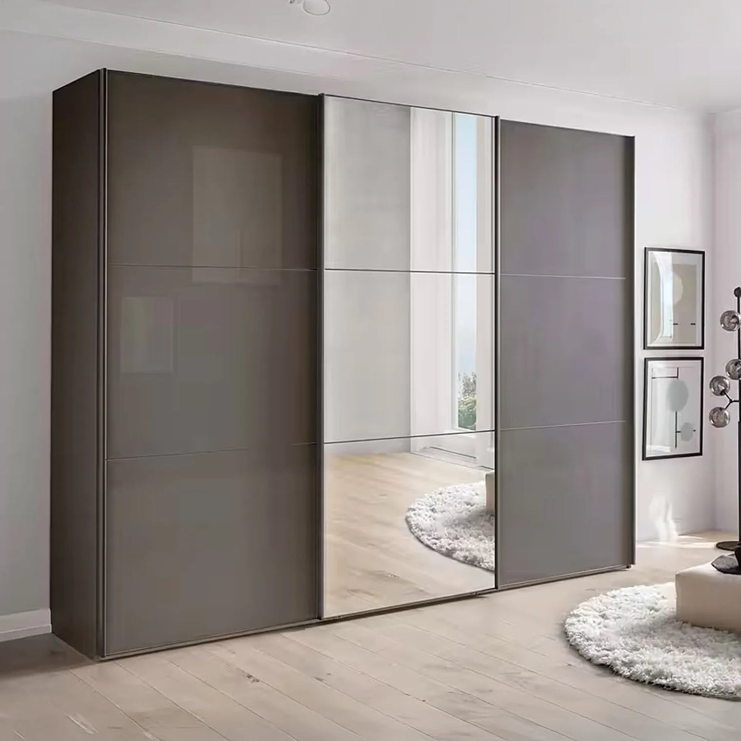 Wiemann Phoenix Havana 3 Door Sliding Wardrobe in Glass with Mirror