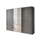 Wiemann Phoenix Havana 3 Door Sliding Wardrobe in Glass with Miror