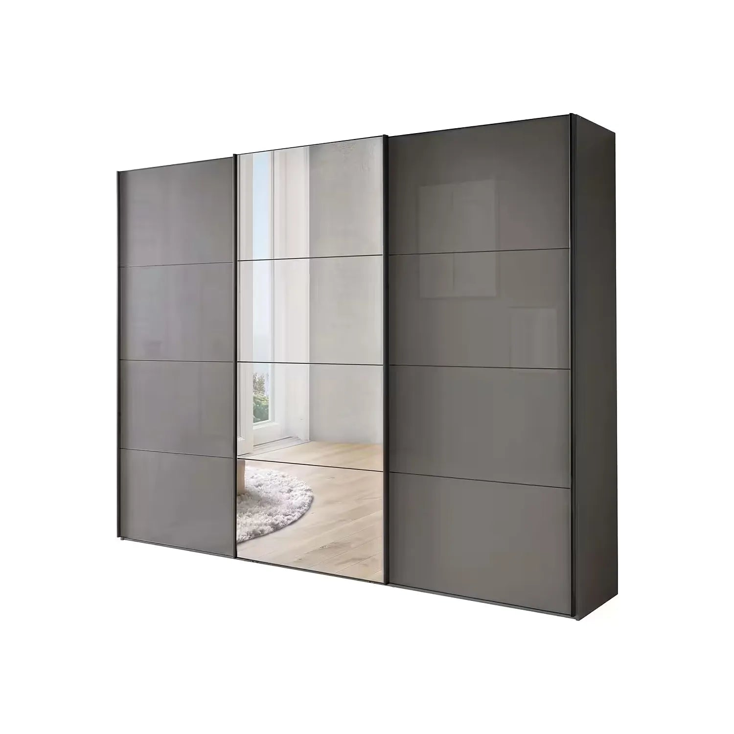 Wiemann Phoenix Havana 3 Door Sliding Wardrobe in Glass with Miror