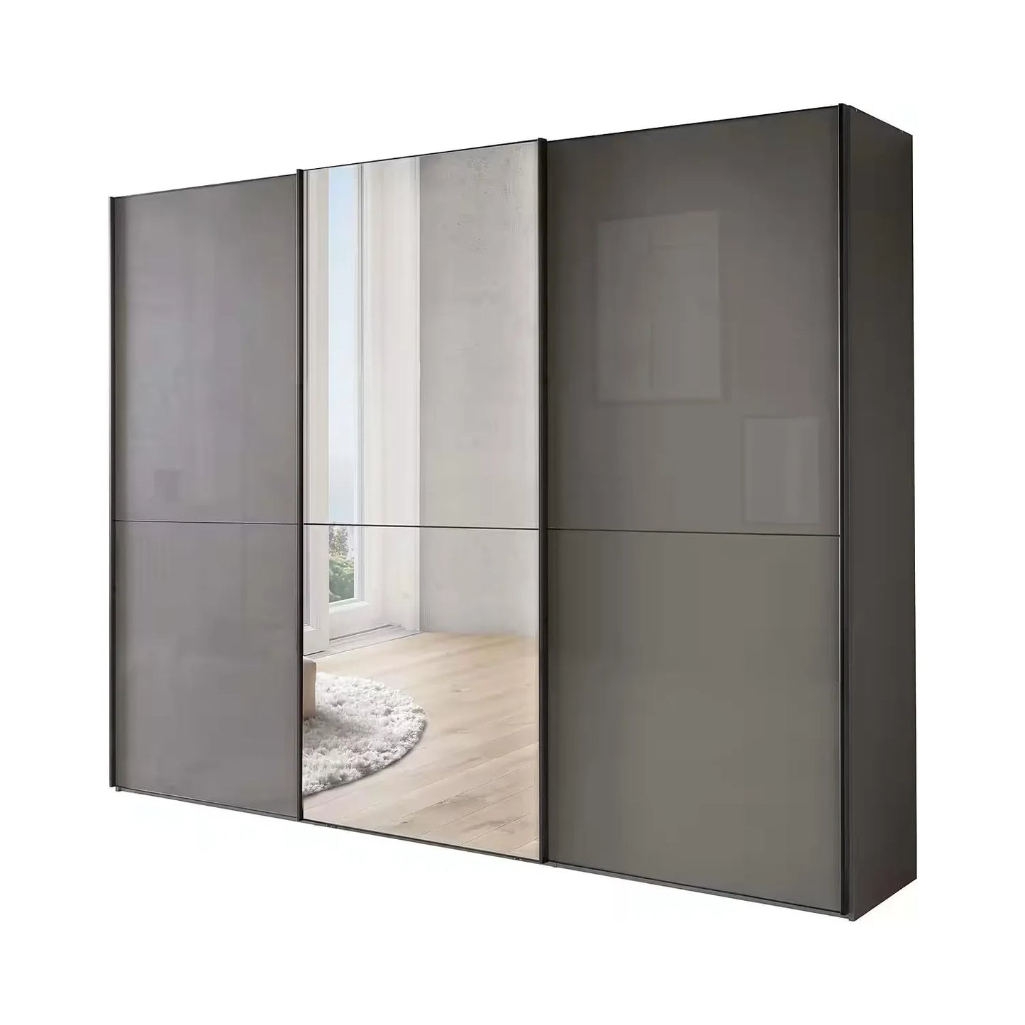 Wiemann Phoenix Lava 3 Door Sliding Wardrobe in Glass with Mirror