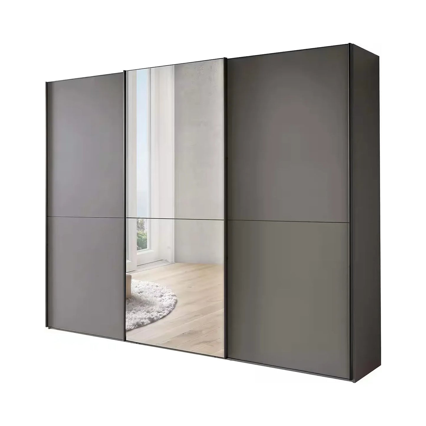 Wiemann Phoenix Lava 3 Door Sliding Wardrobe in Matte with Mirror