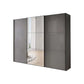 Wiemann Meridian Lava 3 Door Sliding Wardrobe in Glass with mirror