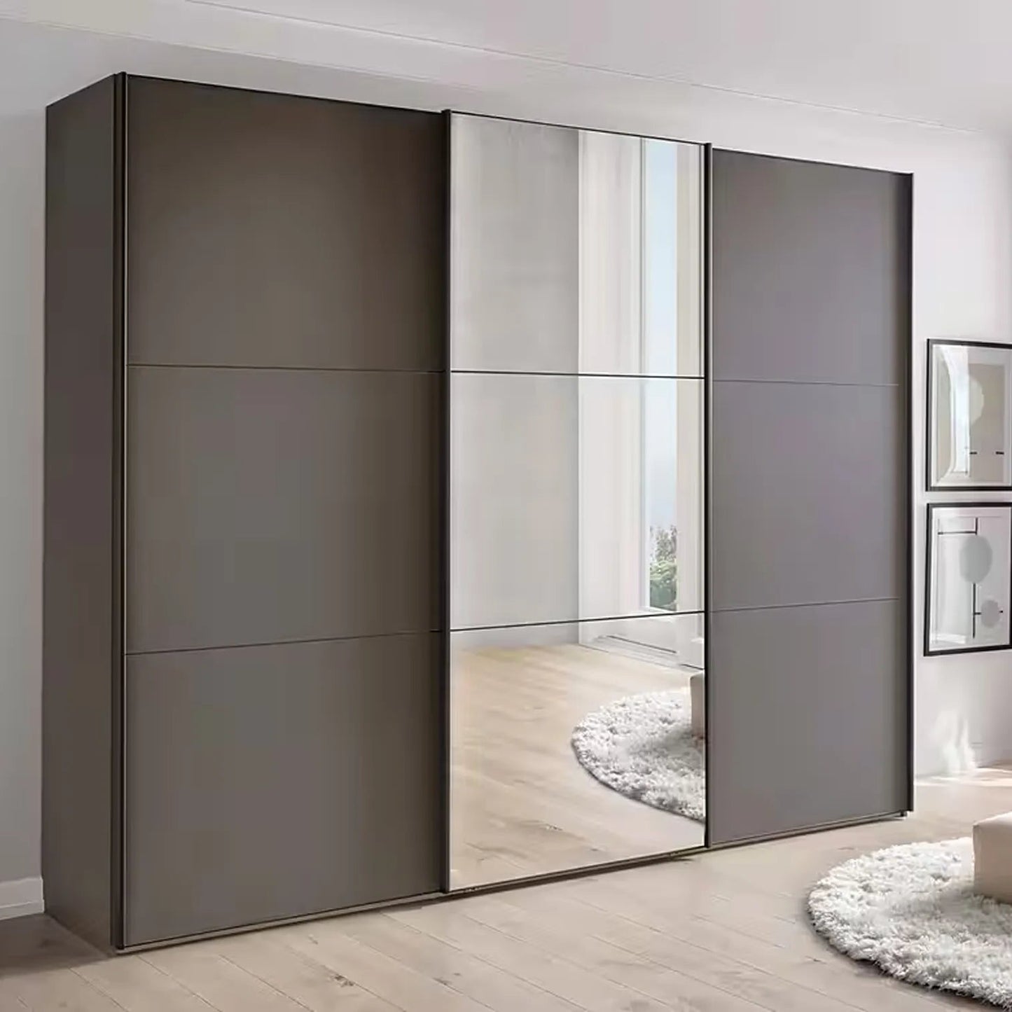 Wiemann Meridian Lava 3 Door Sliding Wardrobe in Matte with Mirrror